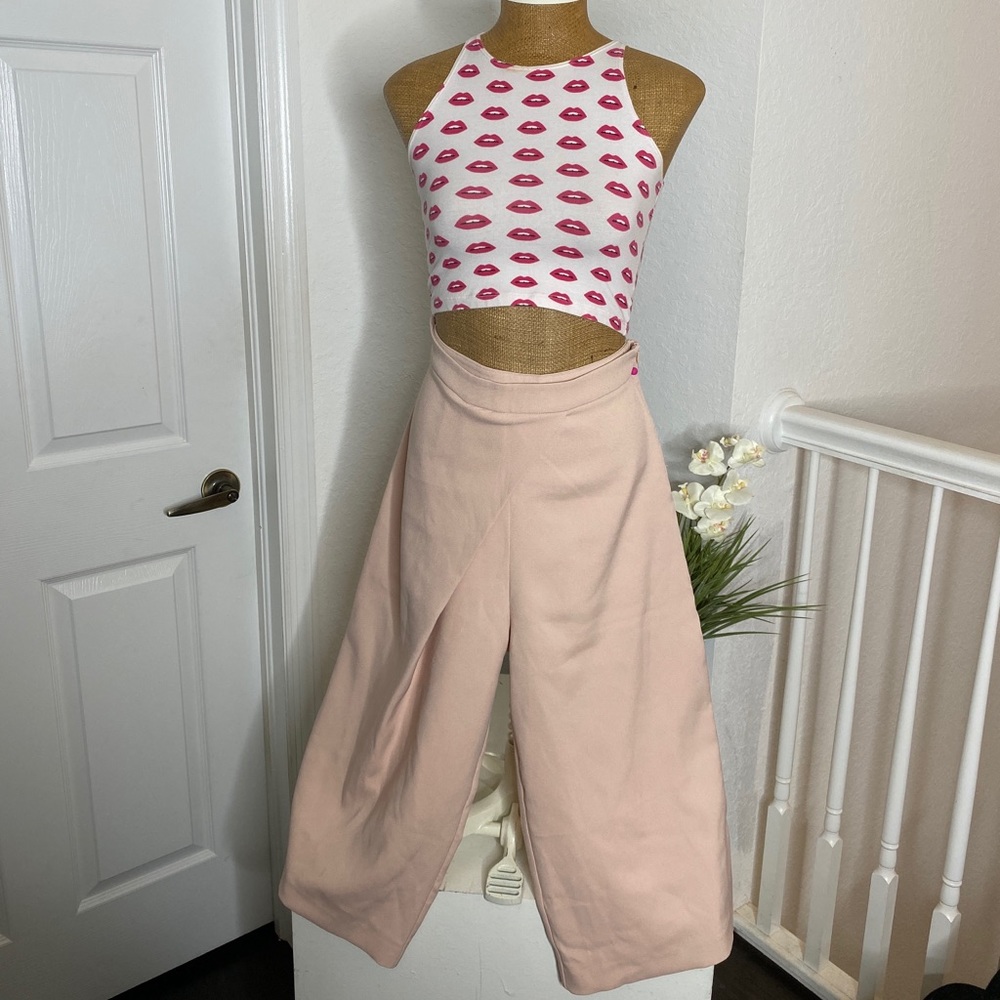 Blush Pink Wide Leg